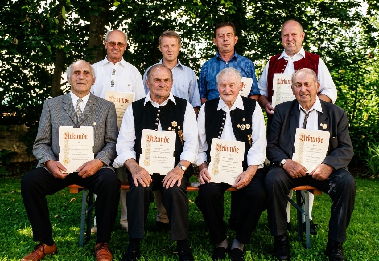 Ehrung im Jahre 1998 für 40-jährige Treue zum Verein